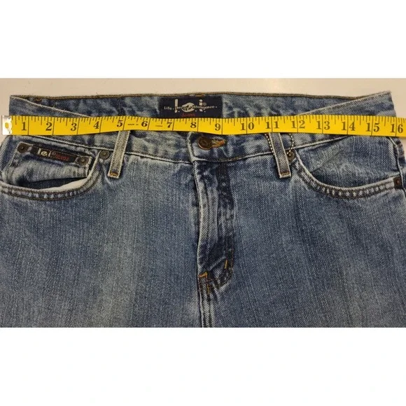 Vintage L E I jeans Sz 13 Med Wash Regular Fit‎ Flare Bottoms - Picture 10 of 12